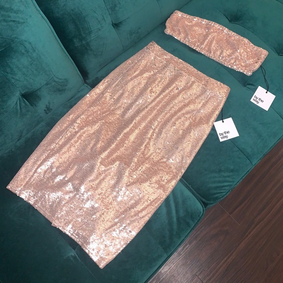 NWT By the way. Chloe sequin skirt top set - Picture 5 of 8